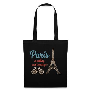 Franzose Frankreich Paris Französisch - Stoffbeutel - Schwarz - Vorne