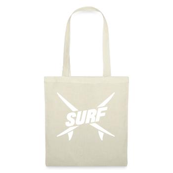 Surfing Surfboard Surfer Geschenkidee - Stoffbeutel - Natur - Vorne