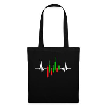 Forex Trading Heartbeat - Tote Bag - black - Front