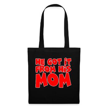 Il l’a obtenu de sa mère - Sac en tissu - noir - Devant