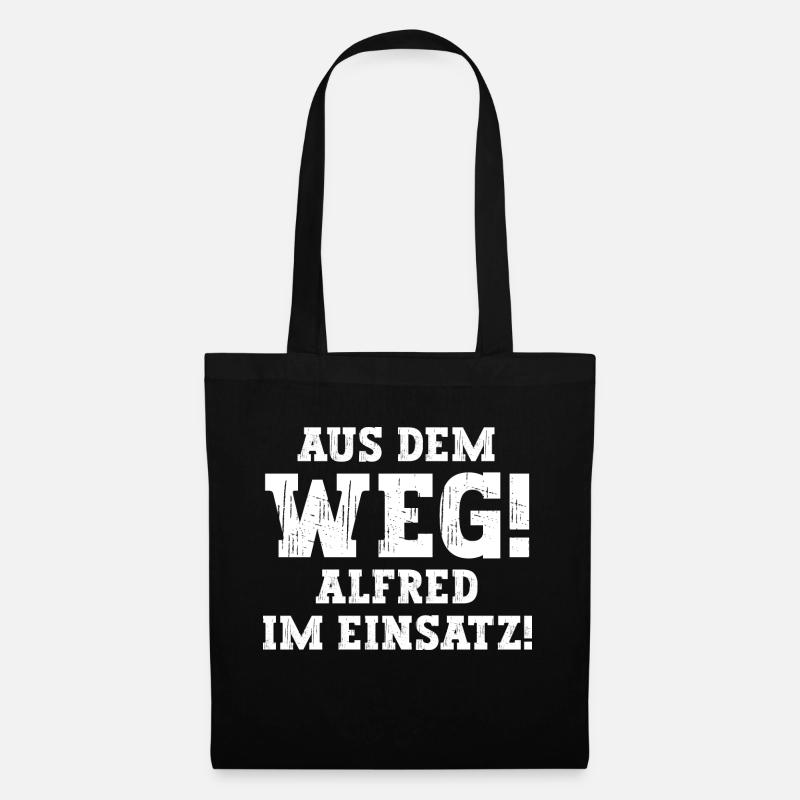 Alfred Lustiger Spruch Vorname Name Alfred - Stoffbeutel - Schwarz