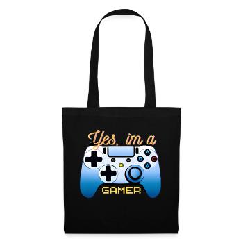Yes, im a gamer. - Stoffbeutel - Schwarz - Vorne