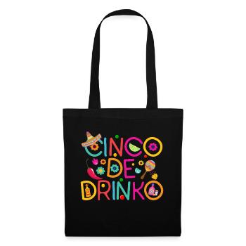 Cinco De Drinko - Stoffbeutel - Schwarz - Vorne