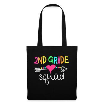 2Nd Grade Squad Second Teacher Student Team Back T - Sac en tissu - noir - Devant