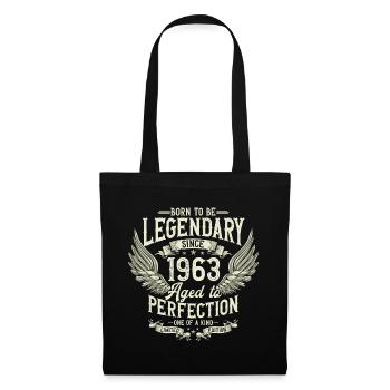 Légendaire depuis 1963 Vintage Vintage Anniversaire - Sac en tissu - noir - Devant