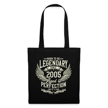 Légendaire depuis 2005 Vintage Vintage Anniversaire - Sac en tissu - noir - Devant