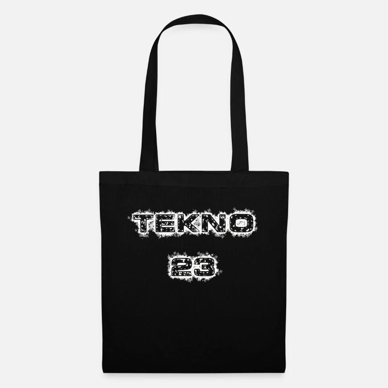 TEKNO 23 blanc - Sac en tissu - noir