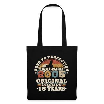Born in June 2005 - 18 years old - Tote Bag - black - Front
