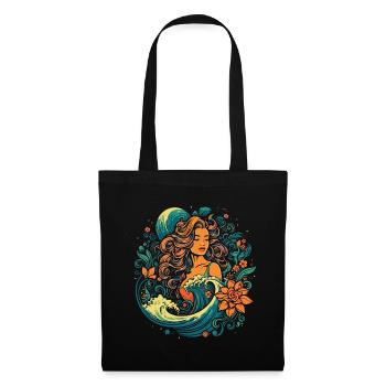 Surf Vibes: Vintage Retro Surfing Illustration - Tote Bag - black - Front