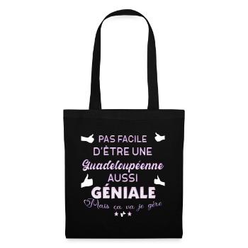 Femme De La Guadeloupéenne Géniale - Sac en tissu - noir - Devant