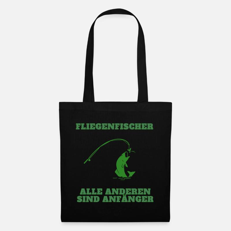 Fliegenfischen - Stoffbeutel - Schwarz
