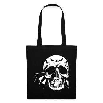Horreur Crâne Crâne Art Crâne Gothique Heavy Metal - Sac en tissu - noir - Devant