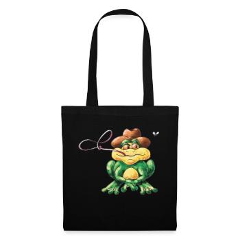 Grenouille au lasso - Sac en tissu - noir - Devant