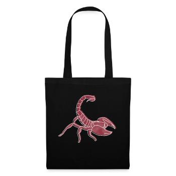"Scorpion", boho line art design, series "Desert" - Tote Bag - black - Front