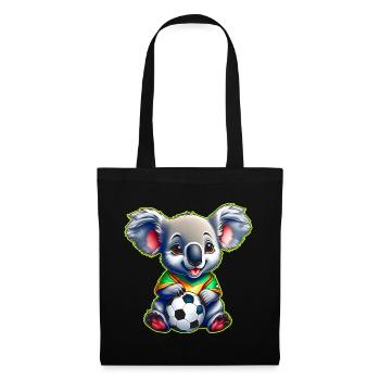 Cute Koala Bear with Soccer Ball - Tote Bag - black - Front
