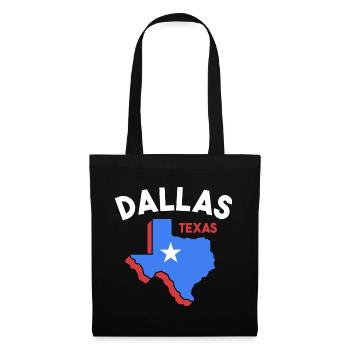 Conception de carte Dallas Texas pour les fiers Dallasites - Sac en tissu - noir - Devant