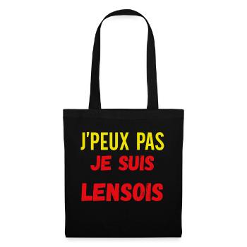 Je peux pas je suis lensois cadeau foot lens - Sac en tissu - noir - Devant