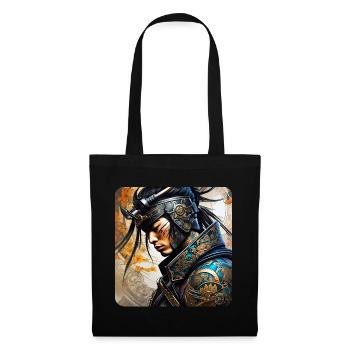 Proud Samurai with Tattoo Japan Asia Ninja Kendo - Tote Bag - black - Front