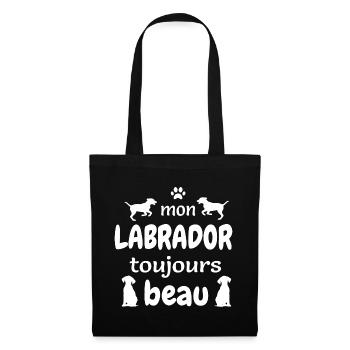 Mon labrador toujours beau - Sac en tissu - noir - Devant
