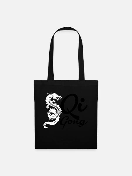 Qigong drache - Stoffbeutel - Schwarz