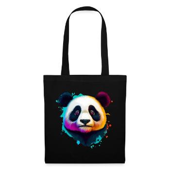 Panda - Stoffbeutel - Schwarz - Vorne