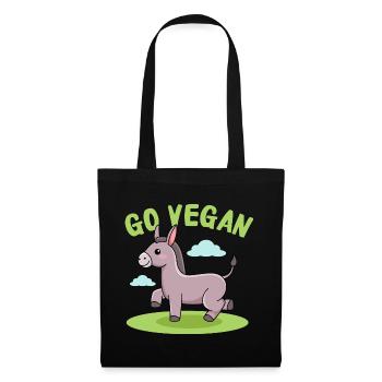 Design d’âne pour les fiers végétaliens - Sac en tissu - noir - Devant