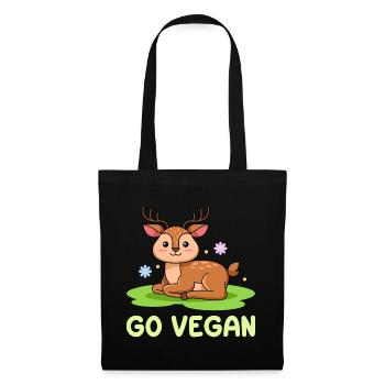 Deer design for proud vegans - Tote Bag - black - Front