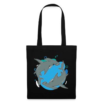 Sea Animal Ocean Animal Shark Gift Requin-marteau - Sac en tissu - noir - Devant