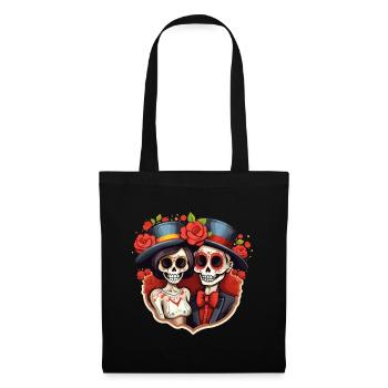 Dia De los Muertos Skulls Skull Man Woman - Tote Bag - black - Front