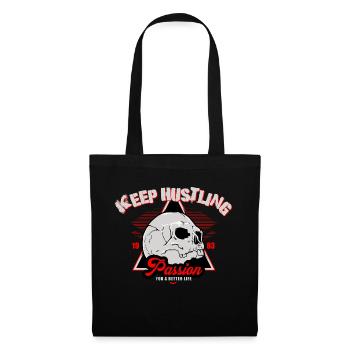 Keep Hustling - Passion - For a better Life - Stoffbeutel - Schwarz - Vorne