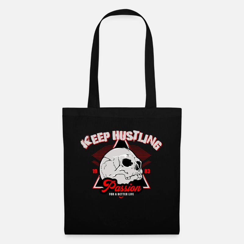 Keep Hustling - Passion - For a better Life - Stoffbeutel - Schwarz