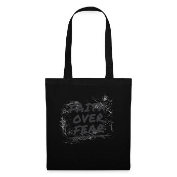 "Faith Over Fear" - Stoffbeutel - Schwarz - Vorne