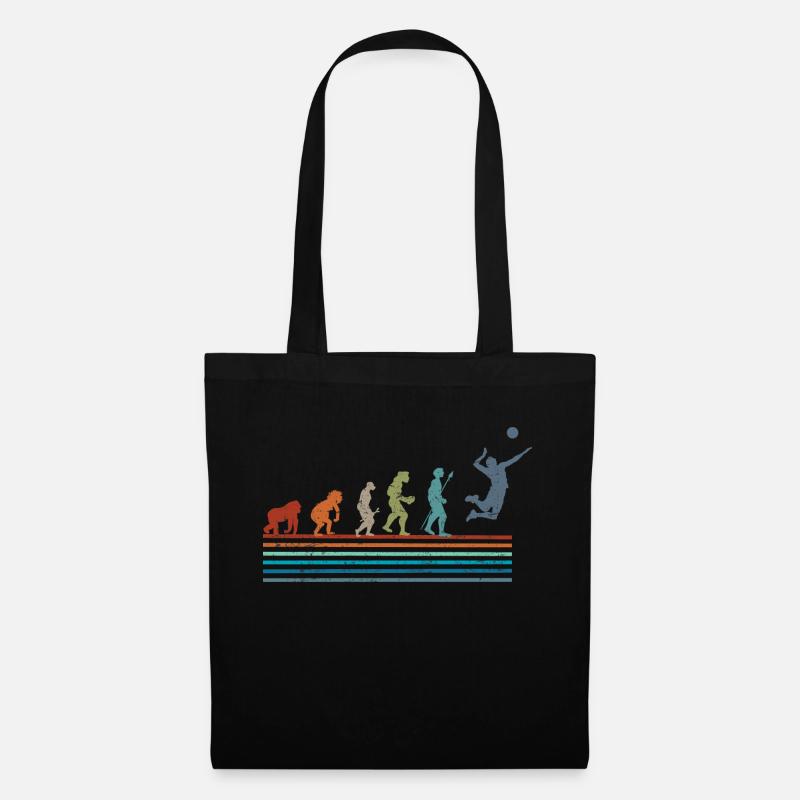 Retro-Vintage-Cricket-Evolution - Stoffbeutel - Schwarz