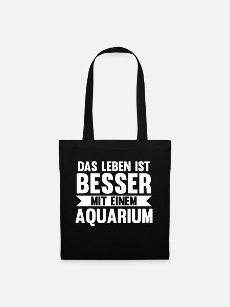 Aquarium Fische Aquaristik - Stoffbeutel - Schwarz