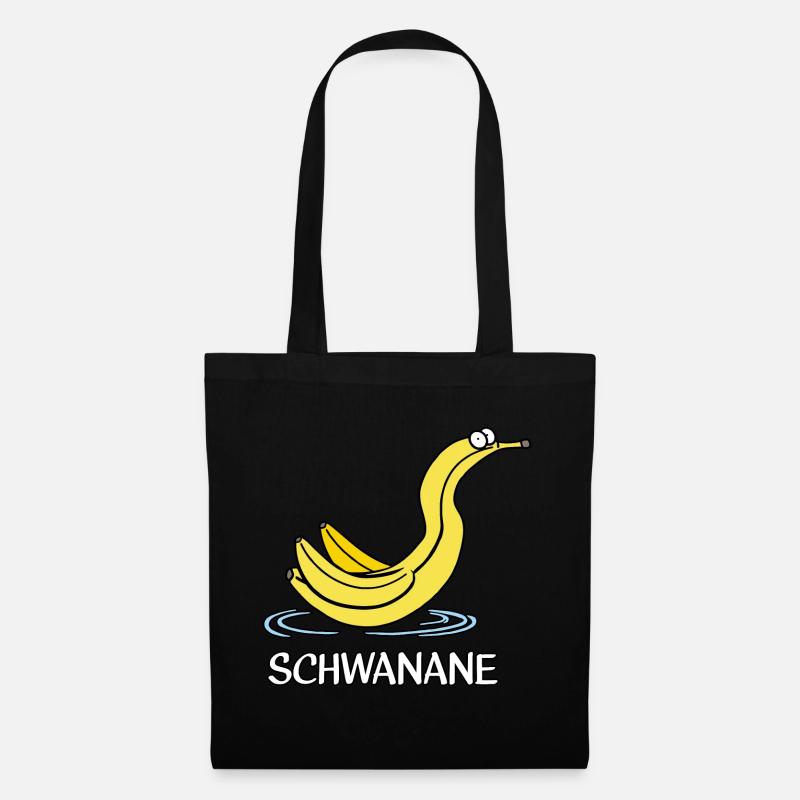 Schwanane - Stoffbeutel - Schwarz