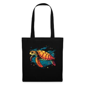 Tortue de mer dans la mer, tortues d’amour - Sac en tissu - noir - Devant