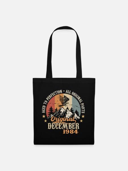Dezember 1984 Jubiläum 1984 Legenden Dezember - Stoffbeutel - Schwarz