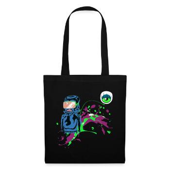 Neon Astronaut Party Design Spraykunst Blickfänger - Stoffbeutel - Schwarz - Vorne