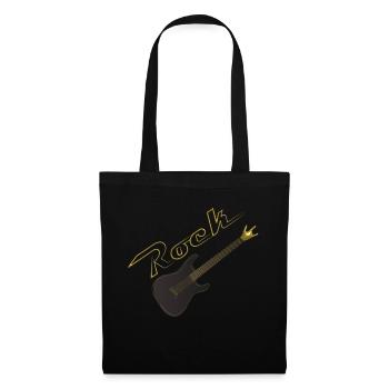 Guitare Rock - Sac en tissu - noir - Devant