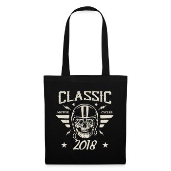 Cadeau D’anniversaire Classique Vintage Né en 2018 - Sac en tissu - noir - Devant