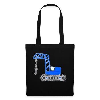 Grue bleue - Sac en tissu - noir - Devant