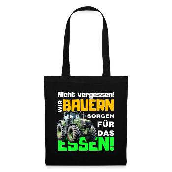Bauern Demo Proteste 2024 Spruch Farmers for Futur - Stoffbeutel - Schwarz - Vorne