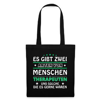 Cadeau de thérapeute - Deux types de... Concevoir - Sac en tissu - noir - Devant
