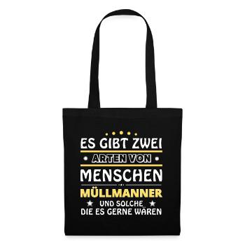 Cadeau Garbage Men - Deux Types de... Concevoir - Sac en tissu - noir - Devant