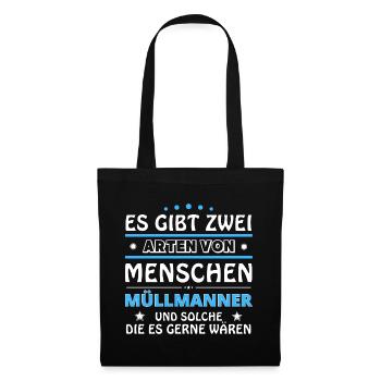 Cadeau Garbage Men - Deux Types de... Concevoir - Sac en tissu - noir - Devant
