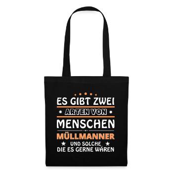 Cadeau Garbage Men - Deux Types de... Concevoir - Sac en tissu - noir - Devant