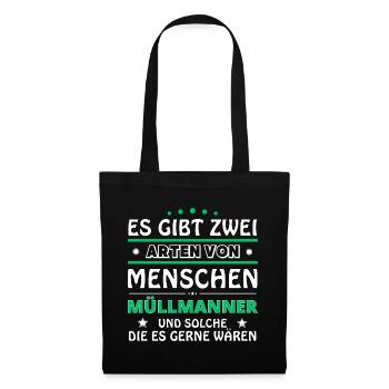 Cadeau Garbage Men - Deux Types de... Concevoir - Sac en tissu - noir - Devant