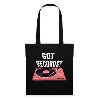 Got Records? Vintage Fan Vinyl - Stoffbeutel - Schwarz - Vorne