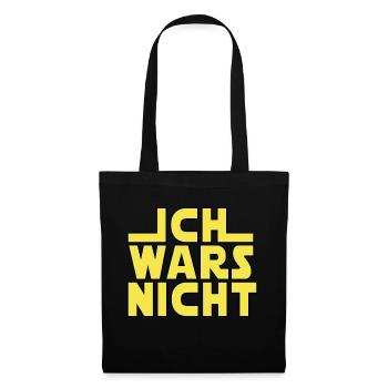 Ich Wars Nicht T-Shirt - Sprüche Shirt - Stoffbeutel - Schwarz - Vorne