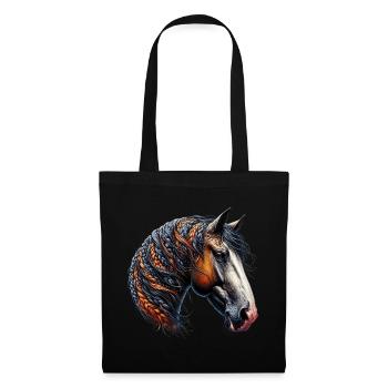 Cheval - Sac en tissu - noir - Devant